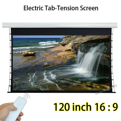 Tab Tensioned Automatic Projection Screen 120-inch 2656x1494mm With 1.2 Gain For Office Home Theater Projector ► Photo 1/6