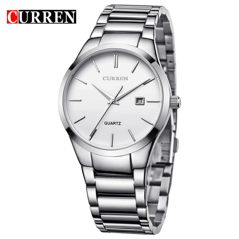 CURREN Luxury Classic Fashion Business Men Watches Display Date Quartz-watch Wristwatch Stainless Steel Male Clock Reloj Hombre ► Photo 1/6