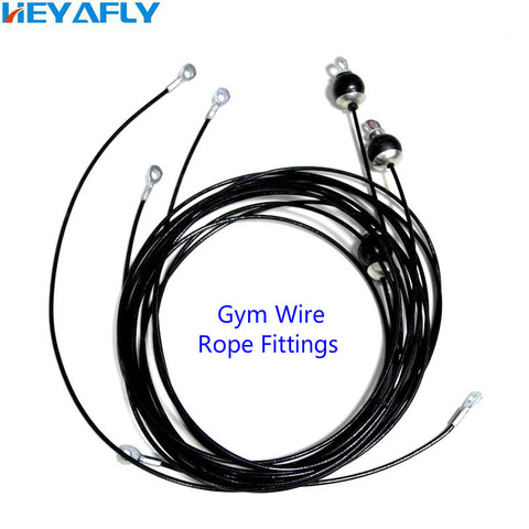 Fitness equipment accessories wirerope  steel wire rope assemblies, 5mm/6mm wire and head accessories set. gym cable customize ► Photo 1/4