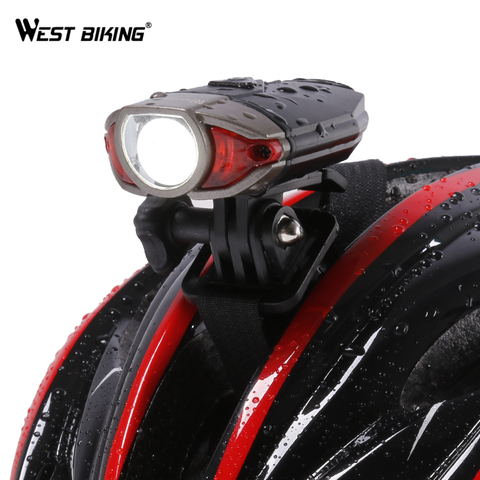 WEST BIKING Waterproof Bike Helmet Light USB Rechargeable Bicycle Handlebar Lights Safety Road Bike Mountain Cycling Front Light ► Photo 1/6