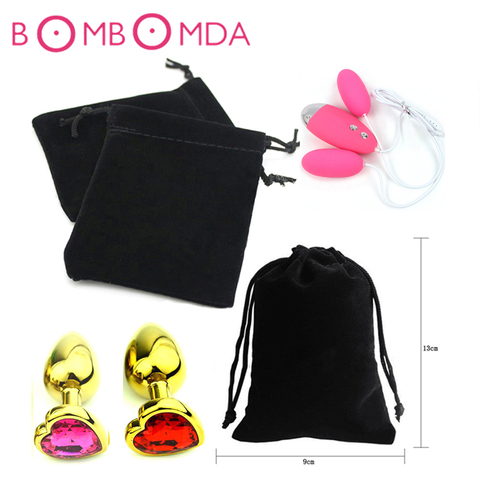 Sex Products Black Storage Bags Dedicated Pouch Bag Package for Anal Plug Sex Toys Vibrator Jump Egg Vibrator Lubricant Bondage ► Photo 1/6