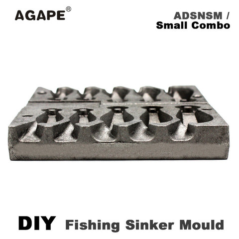 Agape DIY Fishing Snapper Sinker Mould ADSNSM/Small Combo Snapper Sinker 28g 56g 84g 5 Cavities ► Photo 1/6