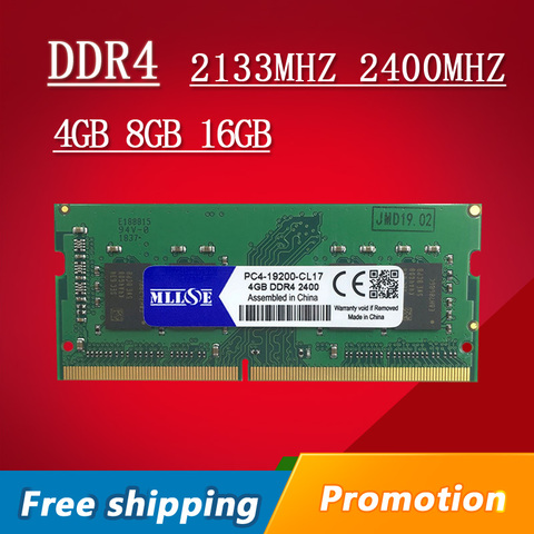 MLLSE Ram 4GB 8GB 16GB DDR4 2133Mhz 2400Mhz 2133 2400 DDR 4 DDR4 8GB Memory Ram Memoria sdram sodimm Laptop Notebook 4G 8G 16G ► Photo 1/6