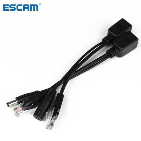 ESCAM POE Cable Passive Power Over Ethernet Adapter Cable POE Splitter Injector Power Supply Module 12-48v For IP Camera ► Photo 1/3