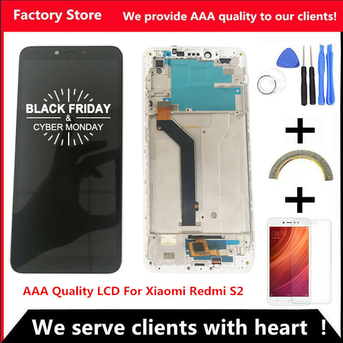 5.99 Inch AAA Quality LCD With Frame For Xiaomi Redmi S2 LCD Display Screen Replacement For Redmi S2 LCD Digiziter Assembly ► Photo 1/5