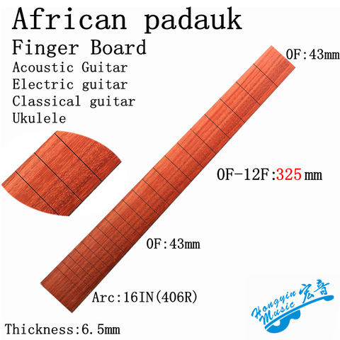 African Padauk Wood Fingerboard For Classical Guitar Standard 650mm Chord Length Semi-finished Fingerboard Pterocarpus Soyauxii ► Photo 1/6