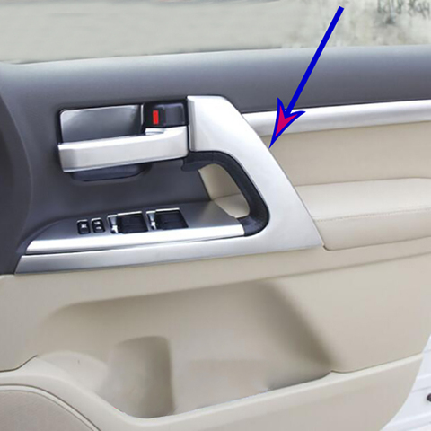 Chrome Car Interior Door Handle Cover Trim Door Bowl Stickers decoration for Toyota Land Cruiser LC200 2016 accessories ► Photo 1/6