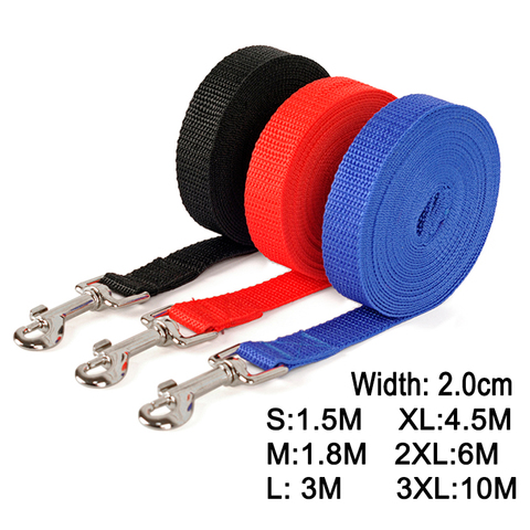 Nylon Dog Training Leashes Pet Supplies Walking Harness Collar Leader Rope For Dogs Cat 1.5M 1.8M 3M 4.5M 6M 10M ► Photo 1/6