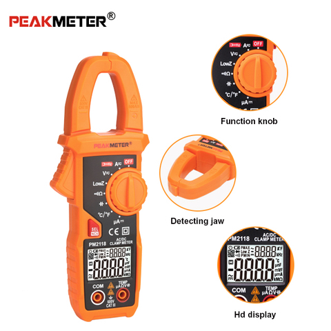 PEAKMETER PM2118 Portable Smart AC/DC Clamp Meter Multimeter Current Voltage Resistance Continuity Measurement Tester with NCV ► Photo 1/1