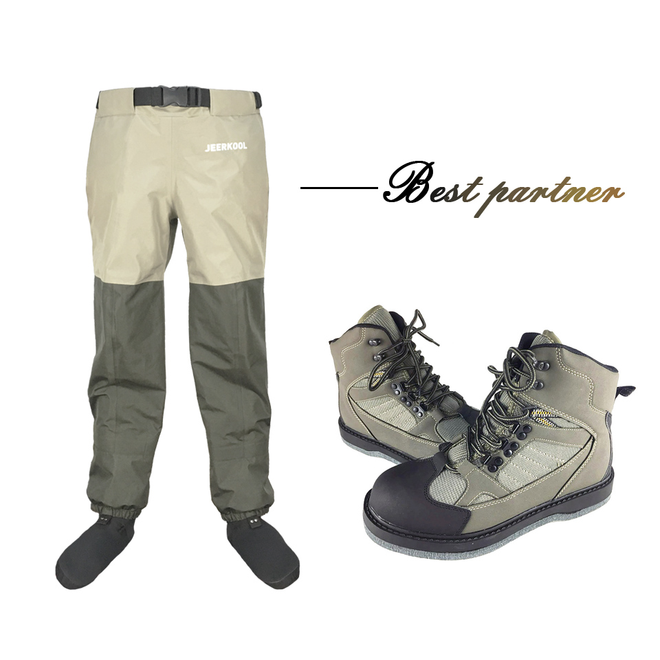 Fly Fishing Waist Waders Pants Stocking Waterproof Wading Trousers Shoes  Boot