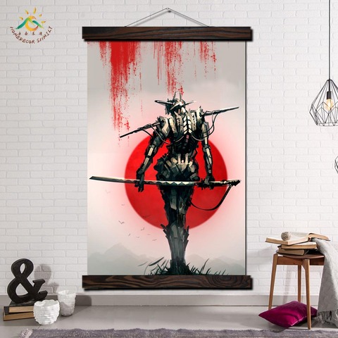 Japan Samurai Modern Wall Art Print Pop Art Posters and Prints Scroll Canvas Painting Wall Pictures for Living Room ► Photo 1/6