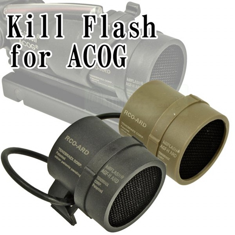 Brand New Anti-Reflection Killflash for Airsoft ACOG 4x32 Scope In Tan 