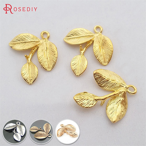 (29182)20PCS 23x23MM Gold Color Zinc Alloy Tree Leaf Leaves Charms Pendants Diy Jewelry Findings Accessories Wholesale ► Photo 1/6