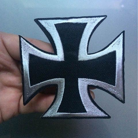 new arrival Parches Stickers German Iron Cross Military War Biker Iron-on Applique Patch  Cool Patches ► Photo 1/1