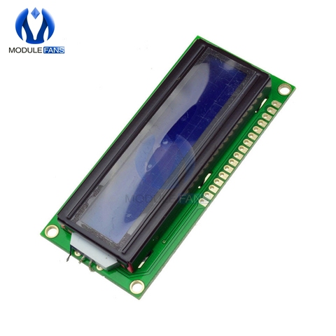 Blue 1601 16X1 Character Digital LCD Display Module LCM STN SPLC780D KS0066 LED Backlight 16 Single Row Interface Board ► Photo 1/6
