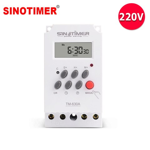 Heavy Load 30A 230Vac 12V 24V DC 7 Days Weekly Digital Electronic Lighting Timer with MINI Size and Power Direct Output ► Photo 1/6