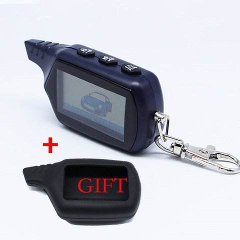 B9 LCD Remote Controller Keychain +silicone case For StarLine B9 Key fob chain twage starline B9 auto alarm system ► Photo 1/3