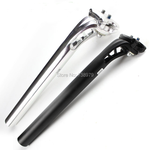 3D forged  classic glossy silver/black single speed Road Track bike seat post 3 hole fixed gear bike seat tube offset seatpost ► Photo 1/1