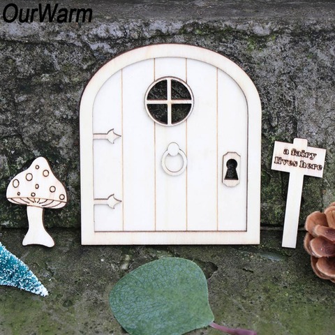 Ourwarm 6pcs Wooden Fairy, Fairy Garden Signs Diy
