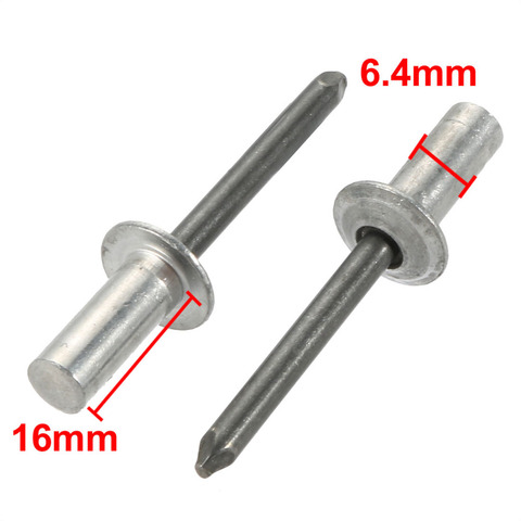 UXCELL 40pcs 6.4mmx10/13/16mm Rivets Aluminum Round Dome Head Closed End Blind Rivet Fasteners For Machinery Electric Equipment ► Photo 1/6