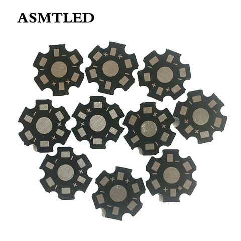 10/20/50/100/200/500/1000Pcs Black Hexagon LED Chip PCB Board 20mm LED Aluminium Base Plate For 1W 3W 5W Single Color LED Beads ► Photo 1/1