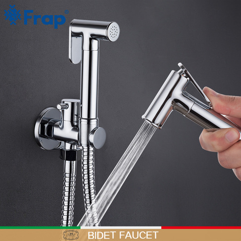 Frap bidet faucet hand shower Bathroom bidet shower faucet Chrome shower set toilet bidet Brass wall mount bathroom tap mixers ► Photo 1/6