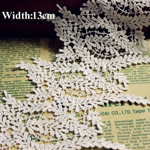 1yrd/lot Elegant olive branch design water 13cm soluble lace,natural color cotton lace to sew,garment accessories(ss-4822) ► Photo 1/1