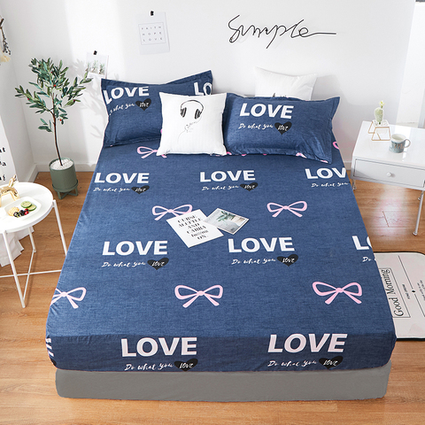 2022New Product 1pcs 100%Polyester Printed Fitted Sheet Mattress Cover Four Corners With Elastic Band Bed Sheet(no pillowcases) ► Photo 1/6