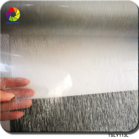 Free shipping TSAUTOP 0.5m width water transfer printing flim aqua print film transparent silver brushed film wdf113L ► Photo 1/1