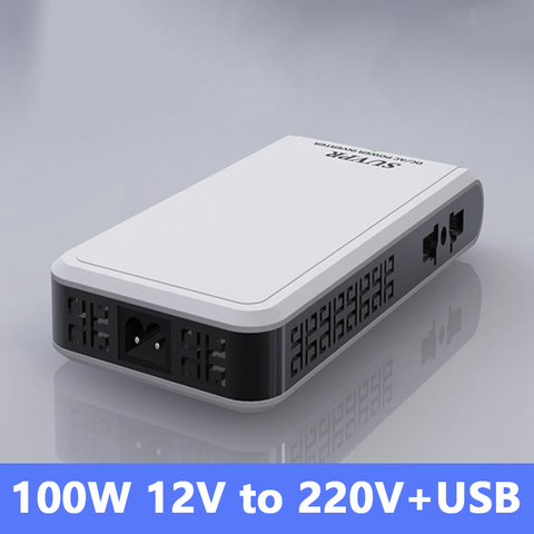 Ultrathin Car Inverter 12v To 220v 100W/200W Auto Voltage Converter Laptop Charger Power Adapter,dc-dc inverter with USB ► Photo 1/6