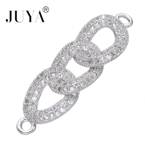 Trendy Fashion Luxury Cubic Zirconia Connector Charms Making Bracelets Necklaces Accessories Handmade Jewelry Findings Component ► Photo 1/6