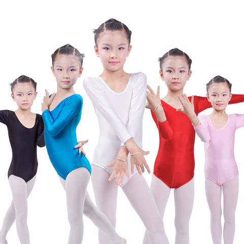 Long Sleeved Gymnastics Leotard Child Kids Toddler Ballet Leotards For Girls Dance Bodysuit Stretch Spandex Swimsuit Ballet Wear ► Photo 1/6