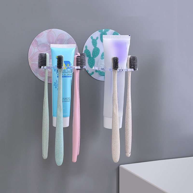 New Cute Home Bathroom Toothbrush Suction Holder Rack Wall Mount Hang Stand Hot