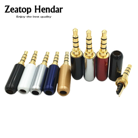 4PCS 3.5 mm Plug Audio Jack 4 Pole Gold Plated Earphone Adapter for DIY Stereo Headset Earphone or Used for Repair Earphone ► Photo 1/6