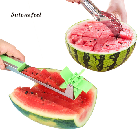 Watermelon Cutter Fruit Slicer for Kitchen Windmill Shape Gadget