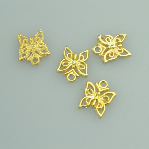 50pcs 14*12mm gold color butterfly Alloy charms pendant fit necklace bracelet diy Pendants for jewelry making 4032A ► Photo 1/1