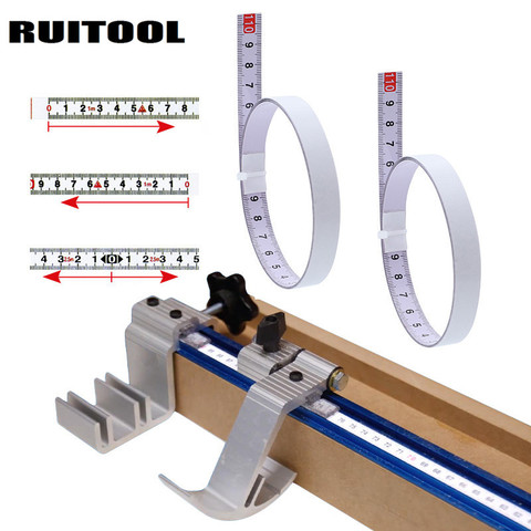 Miter Track Tape Measure Self Adhesive Metric Steel Ruler Miter Saw Scale For T-track Router Table Saw Band Saw Woodworking Tool ► Photo 1/6