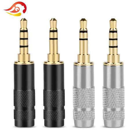 QYFANG 3.5mm 3/4 Poles Earphone Plug Straight Audio Jack Headphone 6.0mm Stereo Adapter Gold Plated Male Solder Line Connector ► Photo 1/6