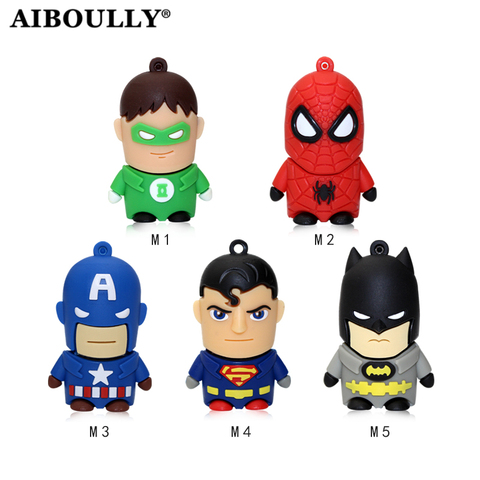 superman batman usb stick 4gb 8gb 16gb 32gb 64gb flash memory stick pendrive usb flash drive for tablet pc