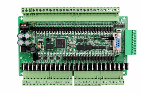 PLC industrial control board FX1N FX2N FX3U-48MT/40MT 6AD 2DA 24 input 24 Transistor output RTC with RS485 ► Photo 1/1
