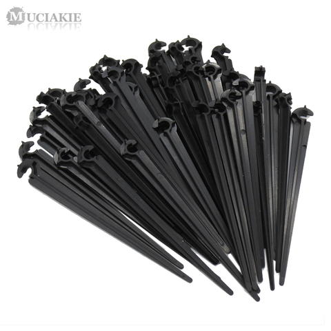 MUCIAKIE 50PCS C Shape Garden 4/7mm Drip Irrigation Tube Pipe Support Bracket Holders Fixed Stems Drip Irrigation Accessories ► Photo 1/6
