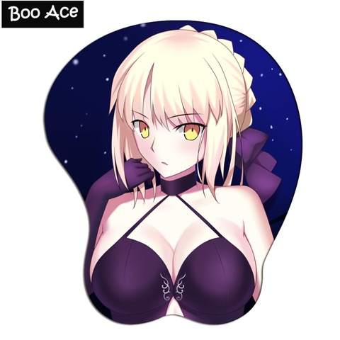 Fate Saber Alter Anime 3D Oppai Mouse Pad Wrist rest ► Photo 1/1