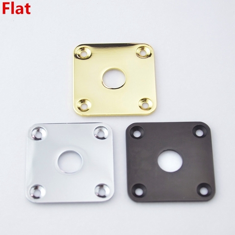 1 Piece GuitarFamily  Square Flat  Metal Jack Plate For Electric Guitar  Bass  ( #0456 ) MADE IN KOREA ► Photo 1/6