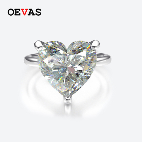 OEVAS 100% 925 Sterling Silver Created Moissanite Wedding Rings For Women Sparkling Colorful  Birthstone Fine Jewelry Wholesale ► Photo 1/6
