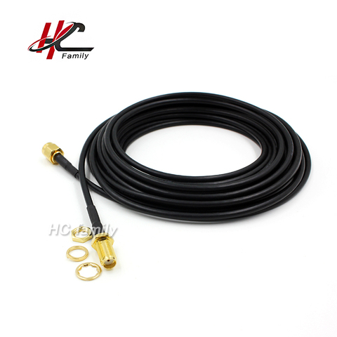 10m 393in RG174 SMA Male to SMA Female Bulkhead Cable RG-174 Coax ► Photo 1/2