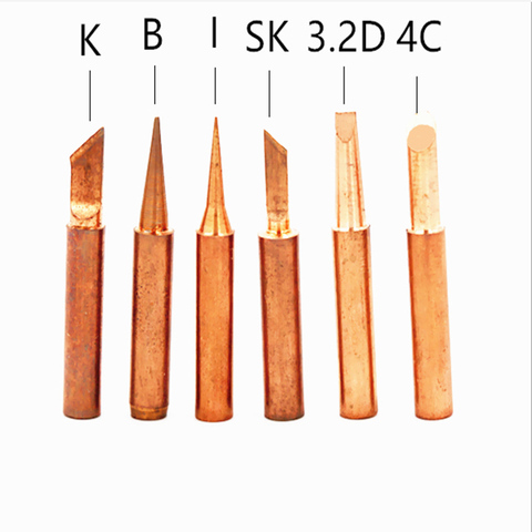 Free shipping 6 kinds pure copper Iron tip 900M-T soldering tip for hakko soldering rework station soldering iron station ► Photo 1/3