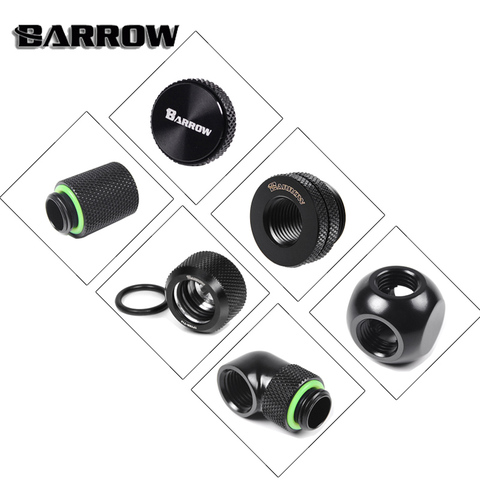 BARROW Black Version Metal Fitting Computer Connector use for Water Cooling System Extend Fitting 45-90 Angle Cable Adapter P ► Photo 1/6