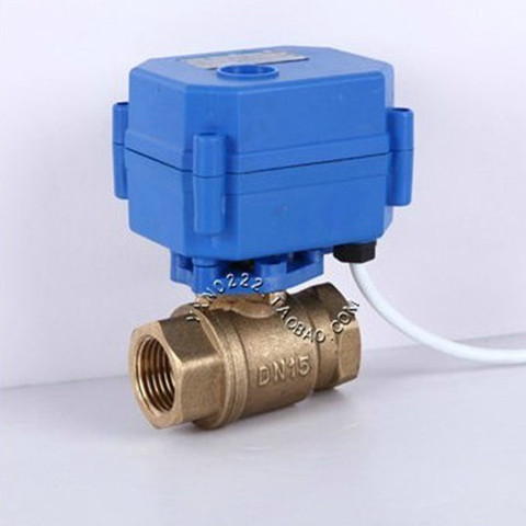 DN15 DN20 DN25 Brass Two Way Electric Ball Valve CR01 CR02 CR03 CR04 CR05 DC5V 12V 24V AC220V motorized valve for water ► Photo 1/1