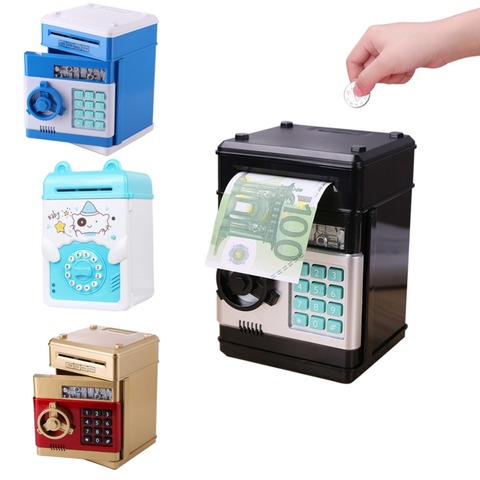 Electronic Piggy Bank ATM Password Money Box Cash Coins Saving Box ATM Bank Safe Box for Children Kids Birthday Gift Money Case ► Photo 1/1