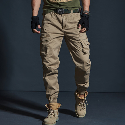 Vomint Mens Cargo Pants Casual Mens Pant Baggy Regular Cotton Trousers Male Combat Military Tactical Pants with Multi Pockets ► Photo 1/6